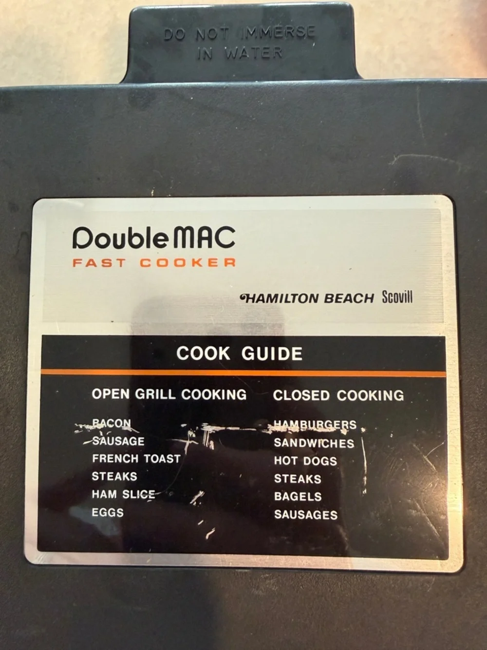Hamilton Beach Black and Orange Electric Grill/Pan